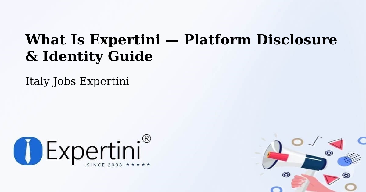 What Is Expertini — Platform Disclosure & Identity Guide – Priocca